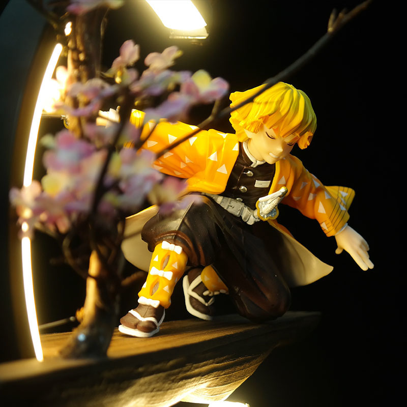 

Demon Slayer Figurine Nezuko Zenitsu Tanjirou Giyuu Inosuke Q Ver. Action Figures Toys with LED Effect Kimetsu no Yaiba PVC Toy