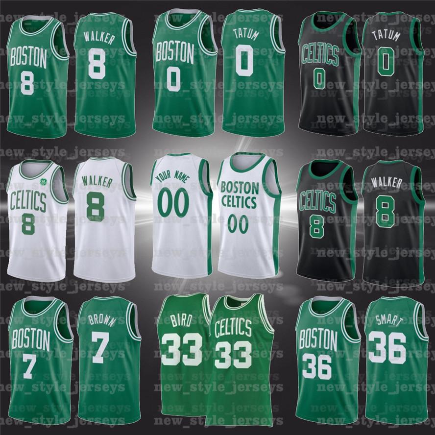 

0 Jayson 8 Kemba Tatum 7 Jaylen Walker Smart Brown 33 Larry 36 Marcus Bird Boston Celtics Men Basketball Jerseys Z5, Black;red