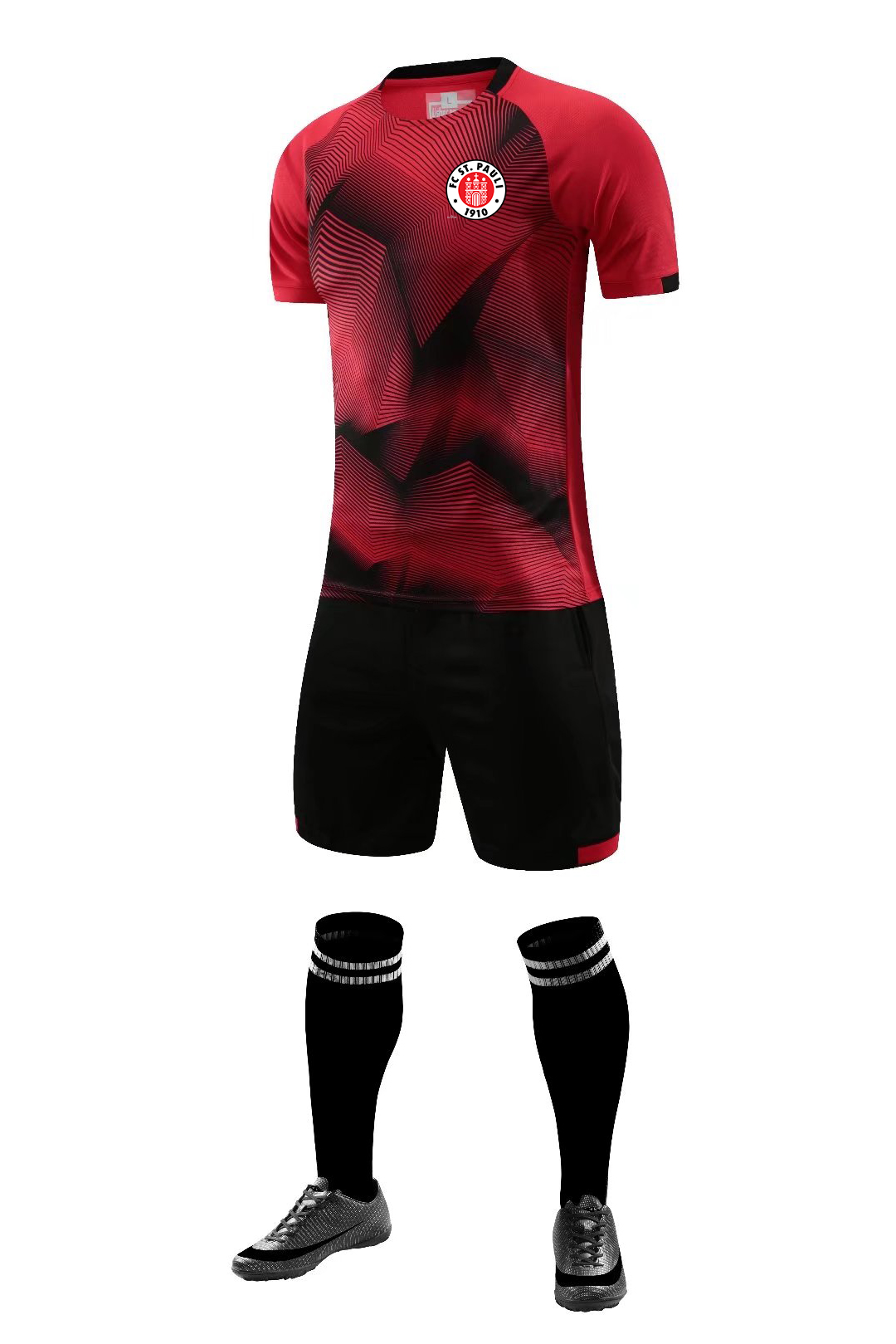 

FC St. Pauli Men's tracksuit jersey Season soccer fans player football training suit Short sleeve Customize Logo Men Women and Kids Kit, No 2