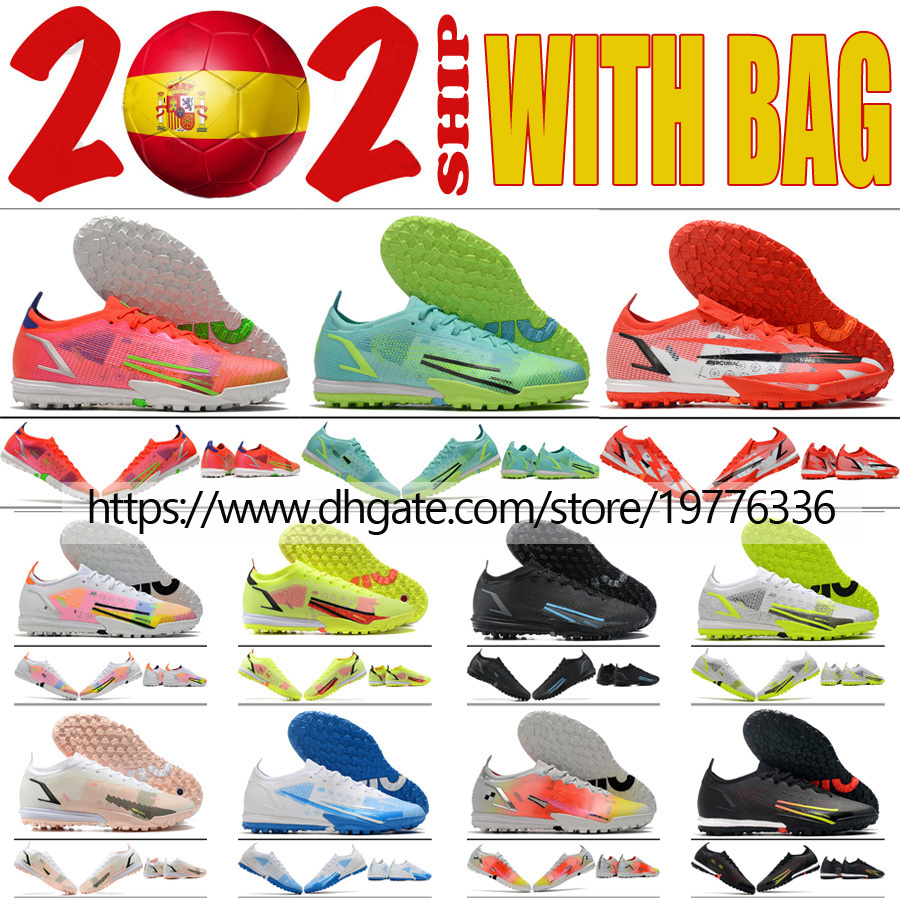 

Mens Soccer Boots Mercurial Vapores XIV 14 Elite TF Low ACC Cleats CR7 Ronaldo High Quality Training Soft Leather Indoor Turf Socks Football Shoes botas de futbol