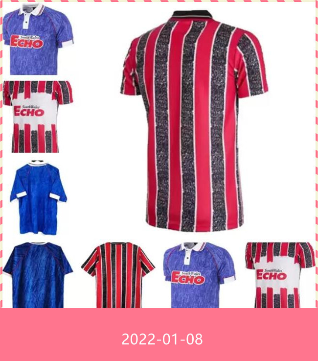 

1992 1993 1994 blue Cardiff retro Soccer Jerseys Home Shirt Retro jersey Pike Stant Kelly Dale 92 93 94 away classic football shirts