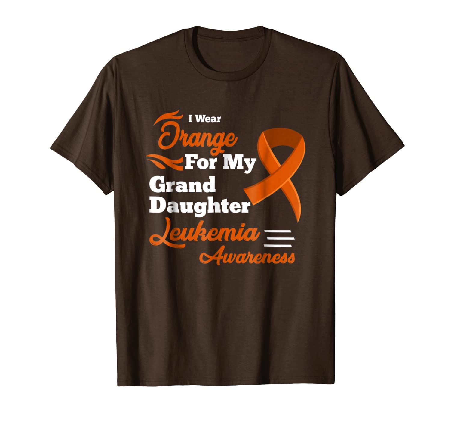 

i wear orange for my granddaughter leukemia awareness shirt, White;black