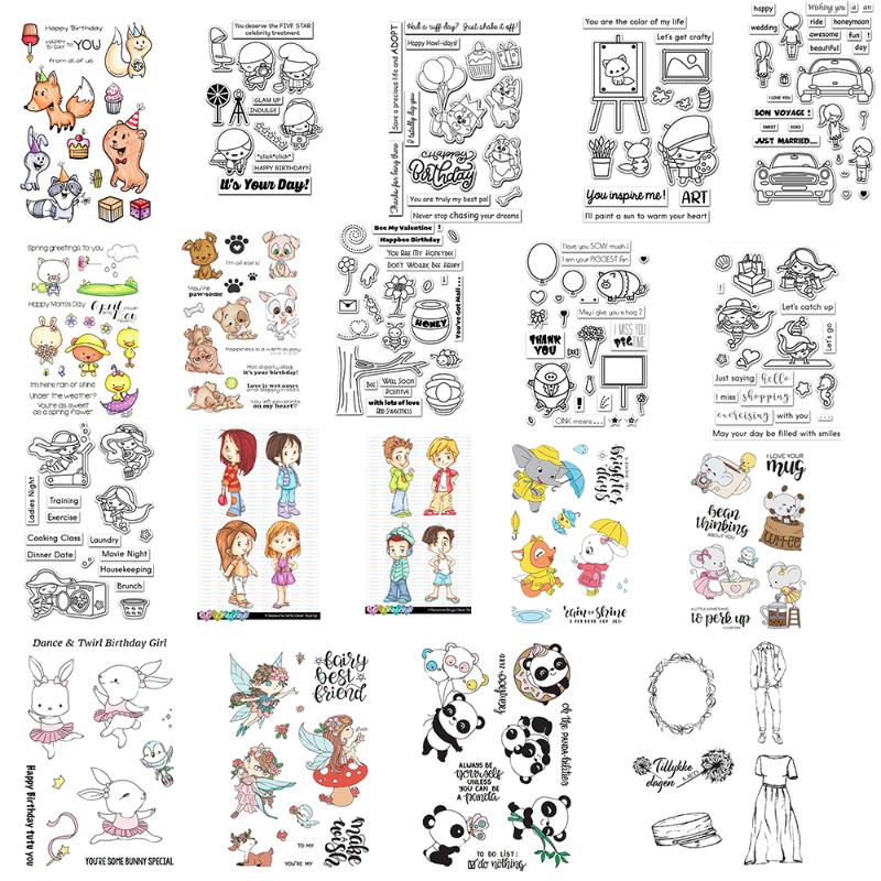 

Gift Wrap Boys And Girls Clearance Transparent Silicone Stamps For Scrapbooking Craft Embossing Card Making Double 11.