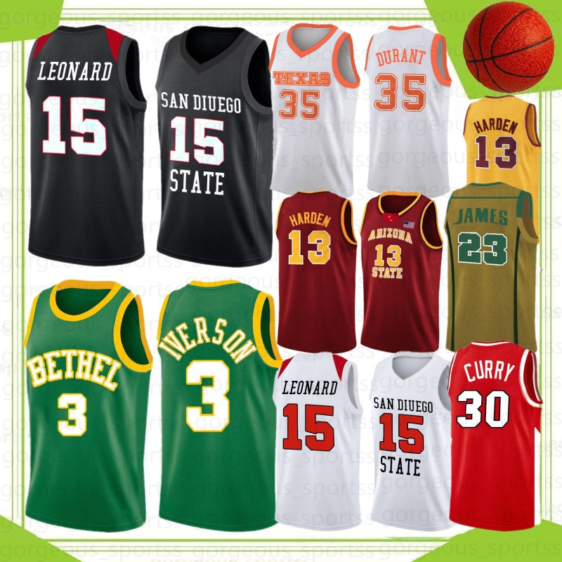 

Stephen 30 Curry NCAA College Basketball Jerseys Lebron 23 James Kawhi 15 Leonard Wade Allen 3 Iverson Davidson Wildcats TEXAS University Ke, Black;red
