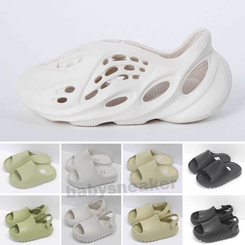 

Childrens Boys Girls Slippers Shoes Infant kany Bone Baby Black Slides Kids Summer Sandals Foam Toddlers Desert Sand Resin Beach, Color 10