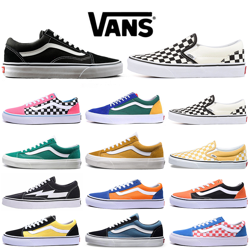 

VAN Canvas Shoes Old Skool Fear of God Sk8 Hi Running Shoe Triple White Black Red Blue Slip on Skateboard Men Women Sports Sneakers