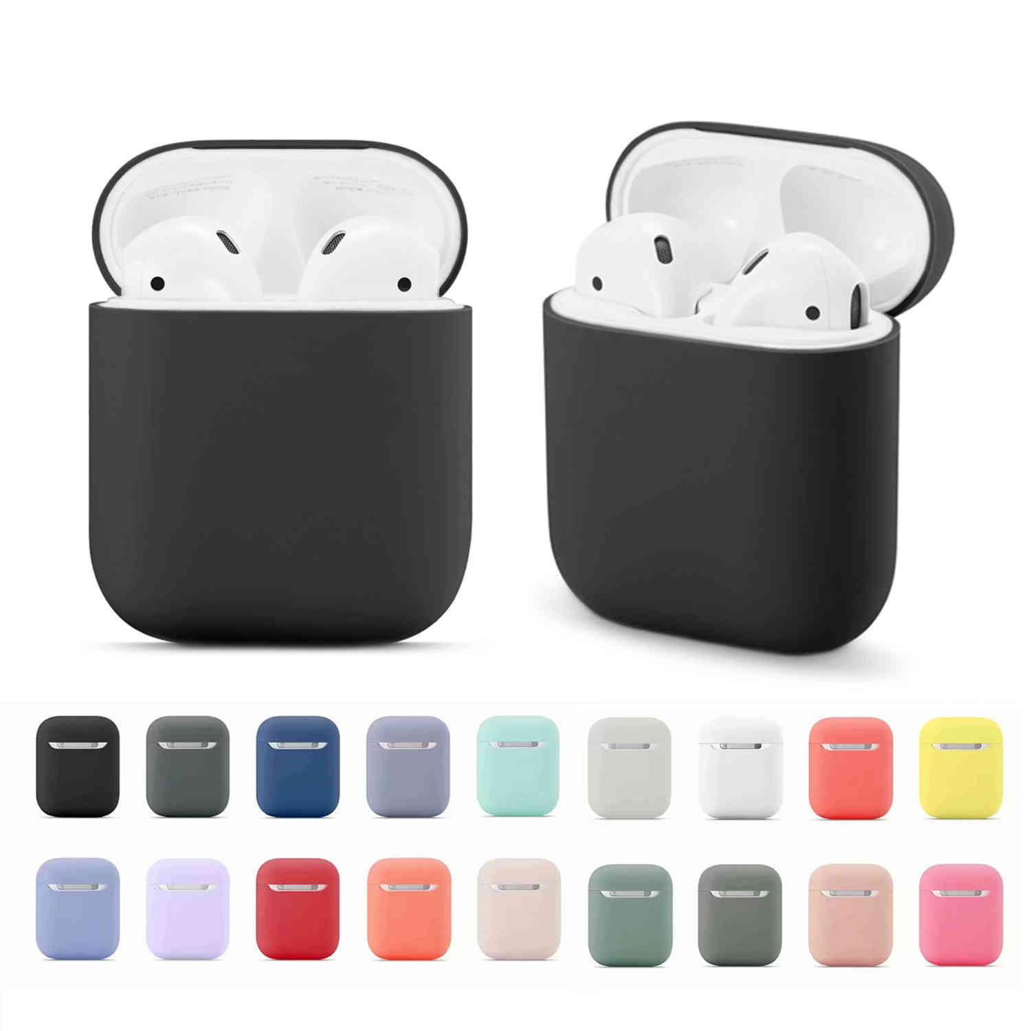 

Dropshipping Soft Silicone Cases For Apple Airpods 1 2 Earphone Case Protective Bluetooth Wireless Cover Charging Box