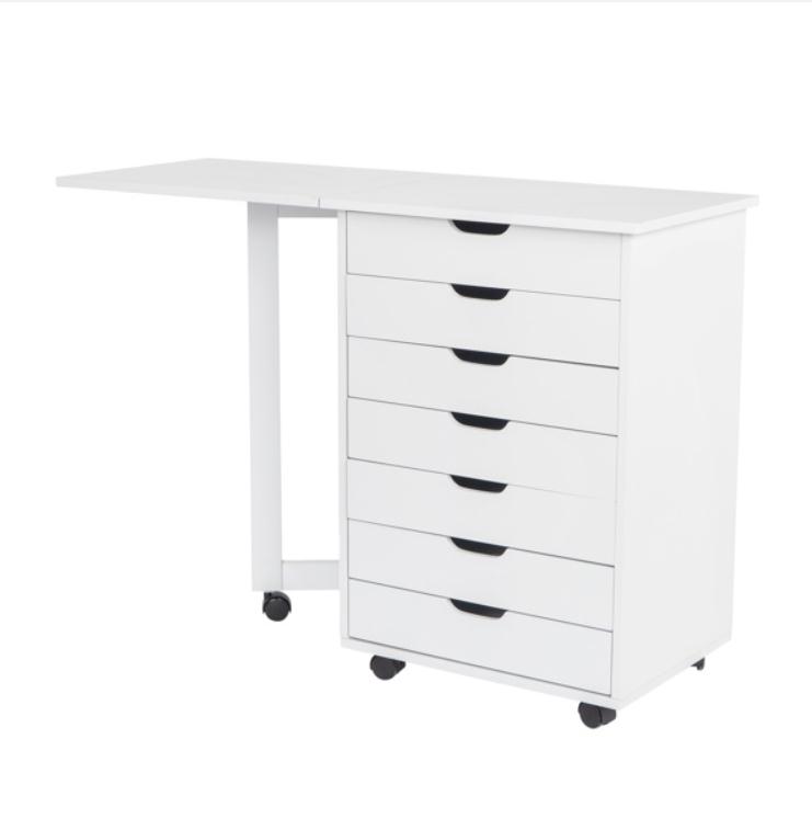

2022 Living Room Furniture Seven Drawers MDF With PVC Wooden File Cabinet White