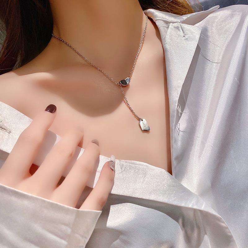 

Chains Simple And Fashionable Peas Tassel Long Pendant Titanium Steel Necklace Female Personality Temperament Trend Hip-hop Chain