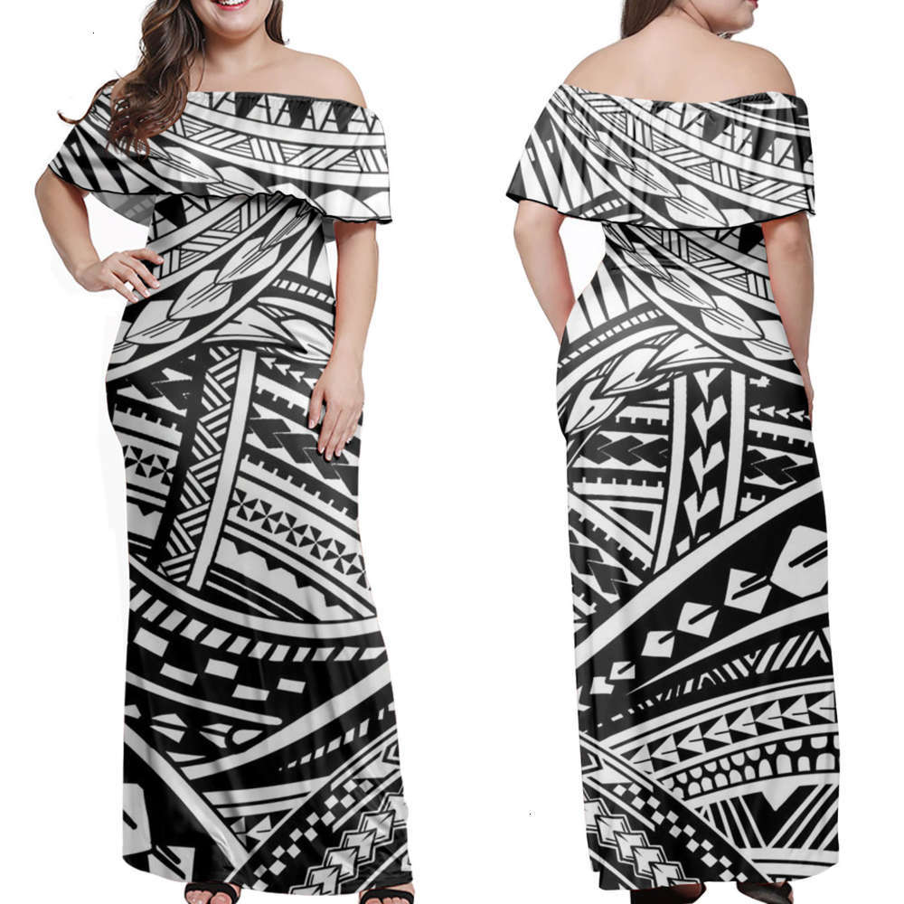 

New one shoulder Polynesian dress Tonga long skirt large skirt, Ysfa0100d63
