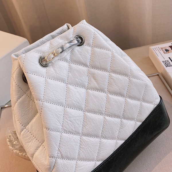 

Vintage Classic Women's Cc Quilted Bags Small Gabrielle Hobo Matelasse Chain Metallic White Color Sacoche Drawstring Shoulder Strap Lig