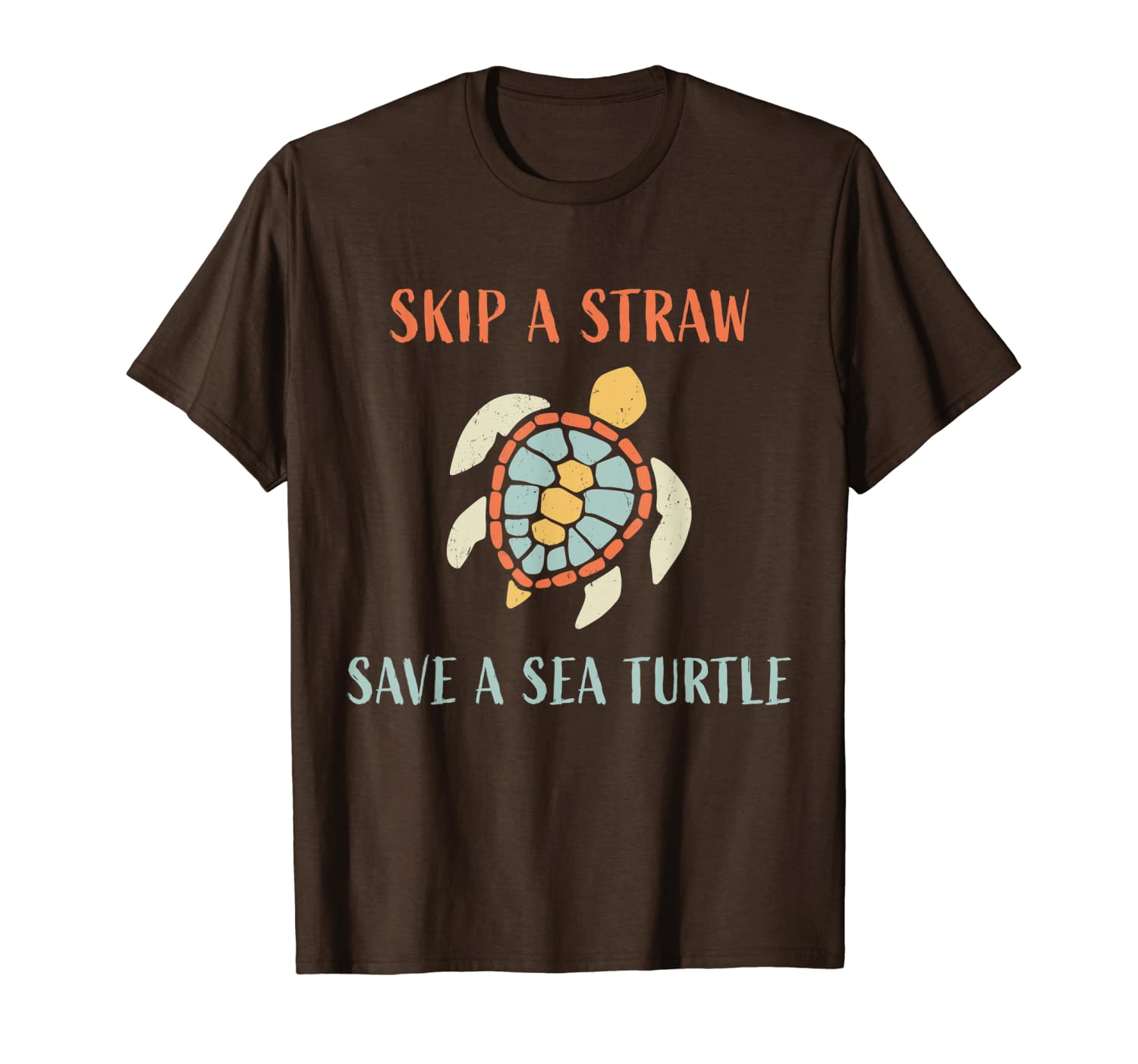 Skip A Plastic Straw Save A Sea Turtle - Save Oceans Life T-Shirt-image-699508750