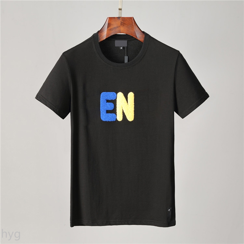 

Designer T Shirts Mens Stylist Tops Tee Shirt Fashion Summer Tide Brand Letters Printed Luxury Men Clothing black White Tees FF2, White;black