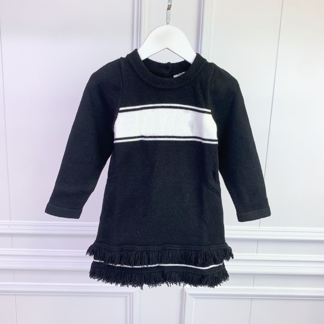 

new Boys girls Cashmere Knitting pullover Kids Long Sleeve Knitted sweater Designer Style Children Lattice Jumper, Black