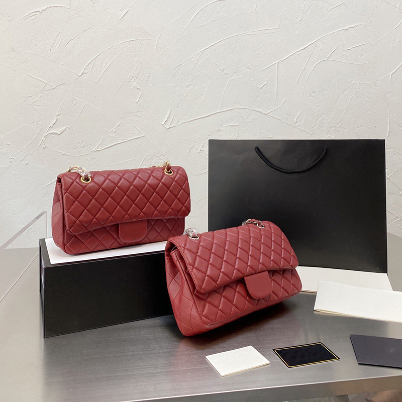 

Genuine Leather Fashion Women Luxury Designer Bags 2021 Handbags Purses sheepskin Diamond chain Crossbody Shoulder Bag 25cm