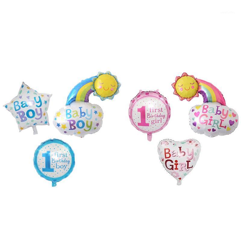 

Party Decoration 3 Pcs Foil Balloon 18 Inch Boy Or Girl Born Baby Gender Reveal Shower Decor First Birthday Balloons
