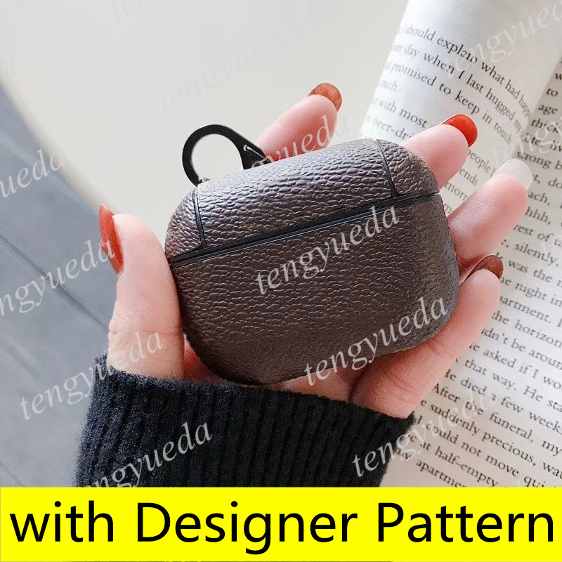 

Fashion Designer AirPods Cases for Earphone pro 1 2 High Quality Case Luxury Letters Printed Protection Package Hook Headset bags