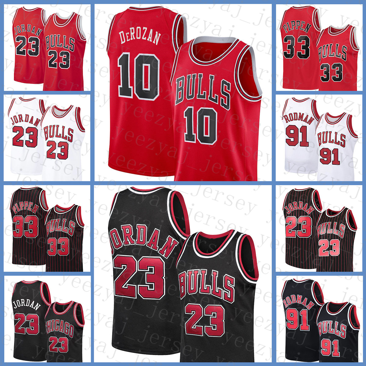 

2021 New Demar 10 DeRozan ChicagoBullMens Basketball Jersey 23 Michael Scottie 33 Pippen Dennis 91 Rodman Gold Brown, Black;red