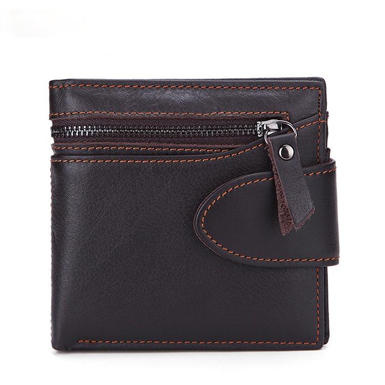 

Wallets Genuine Leather Men's Wallet First Layer Cowhide Multifunctional Short Card Holder, Brown