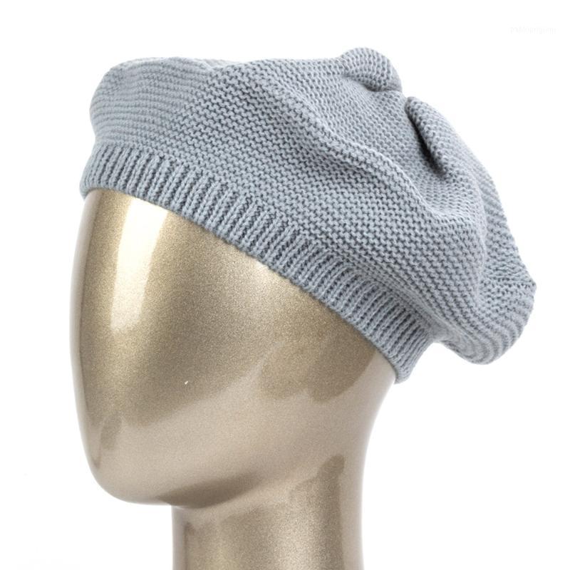 

Berets Fashion Art Wool Knit Hats For Women Female Winter Autumn Warm Casual Caps Lady Turban Solid Color Beret Bonnet, Beige