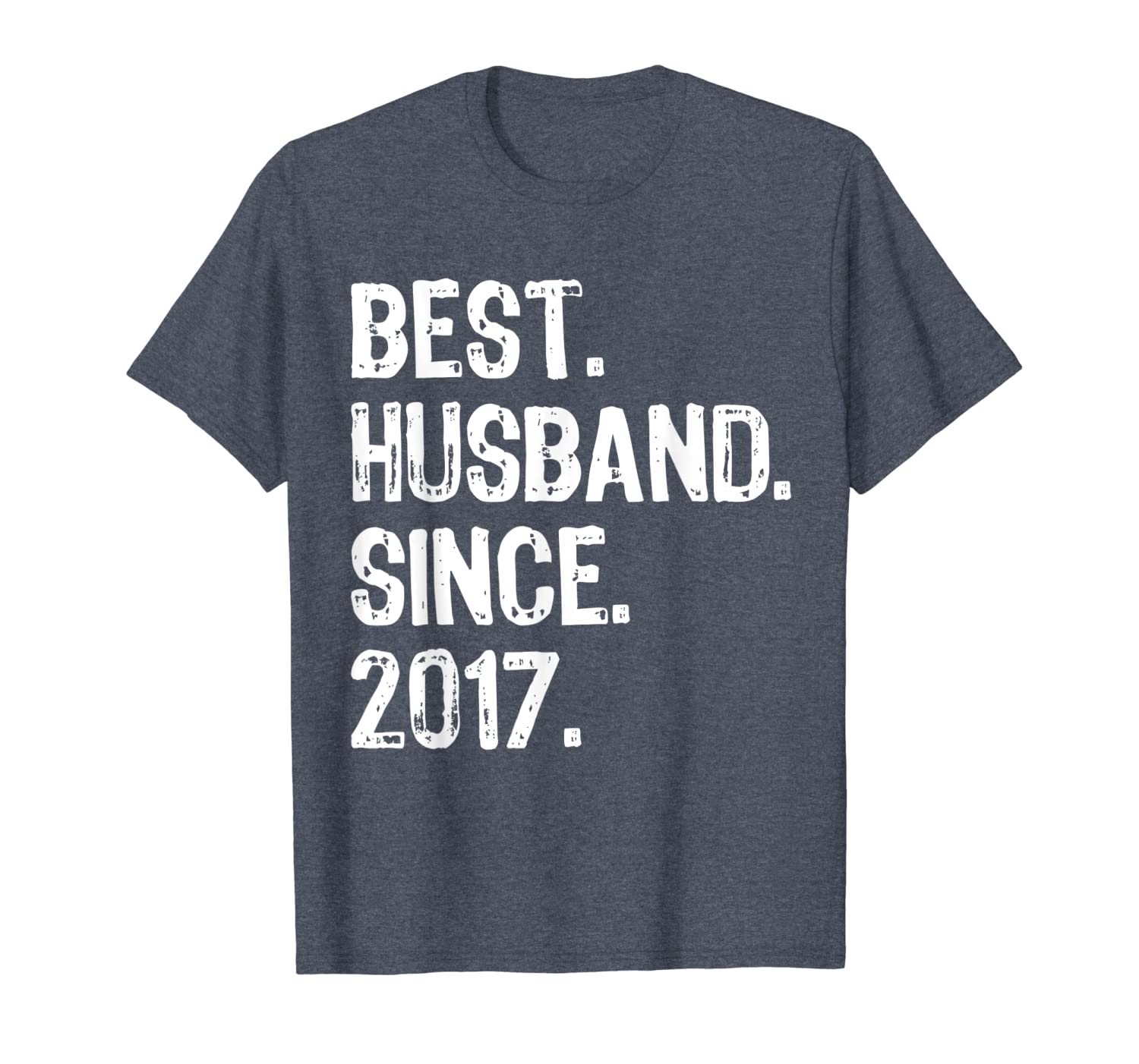 

husband since 2017. 2nd wedding anniversary t-shirt t-shirt, White;black