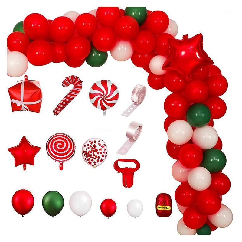 

Party Decoration 200Pcs Christmas Balloon Arch Garland Kit, Red Green White Latex Set Great For Decorations