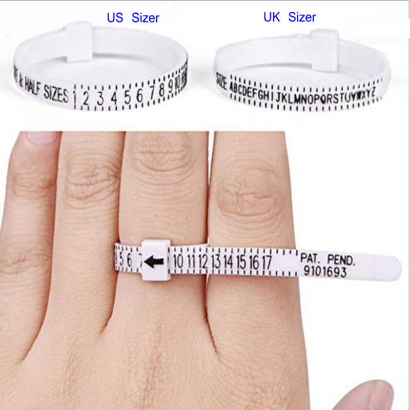 

50PCS Sizer UK USA British American European Standard Size Measurement Belt Rings Ring Finger Screening Jewellery Tool