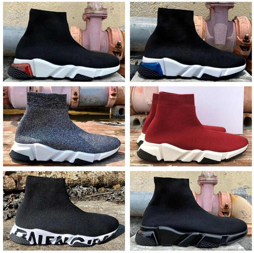 

2021 designer man speed trainer sock boots socks boots mens womens casual shoes runners runner sneakers discount, Black