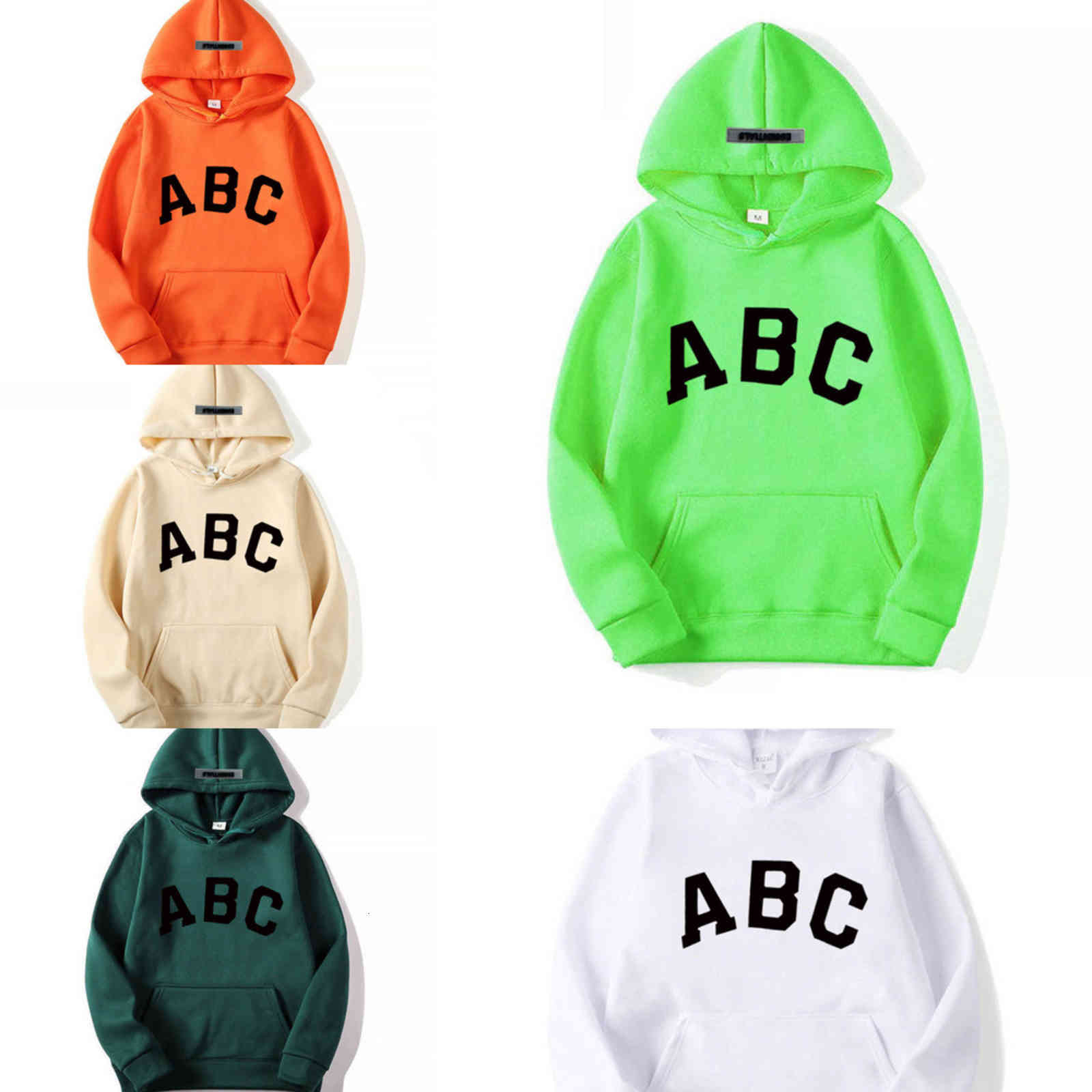 

Designers Streetwear Fears Hoodies of Denim God Season 7 main line ABC letter flocking for men women loose high street fog