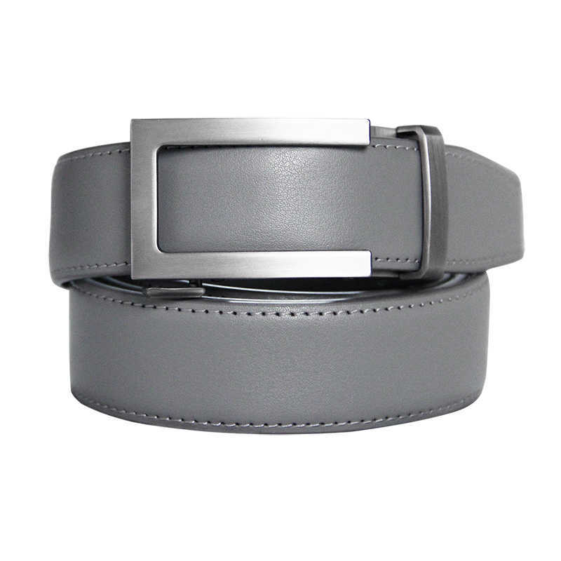 

Men Designer Luxury Automatic Buckle Belt Holeless Trendy Sliding Ratchet Belts Male Waist Black Gray Belt 3.0cm Width Q0630, Black;brown