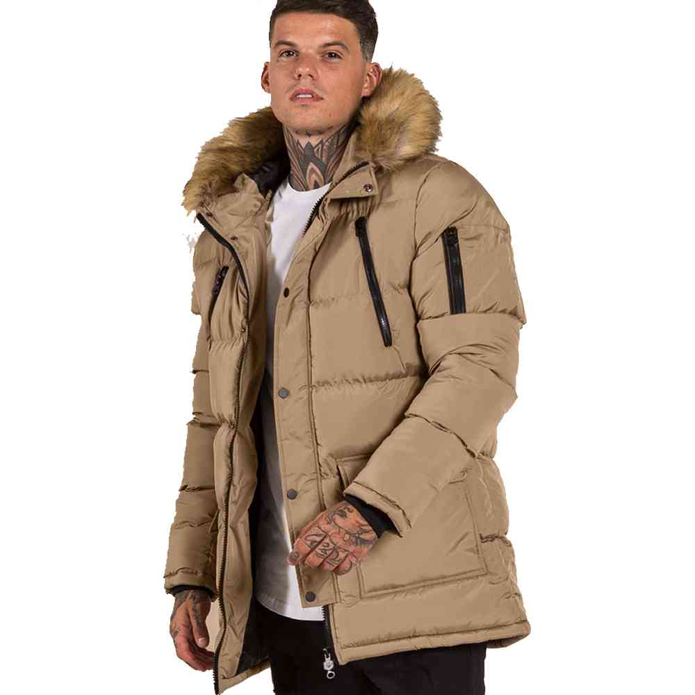 

Down Wholesale Travel Winter Snow Hoody Heated Jacket for Man in Bulk, White