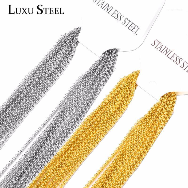 

10pcs/lot Stainless Steel Necklace Width 2mm Length 45/50/55/60cm Customized Round Link Chain Necklaces Stee1