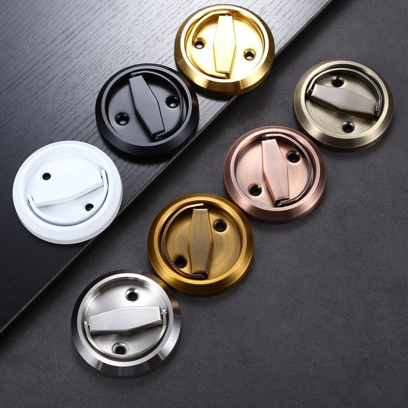 

Handles & Pulls Hidden Door Lock Stainless Steel 304 Recessed Invisible Handle Cabinet Fire Proof Disk Room Round Ring