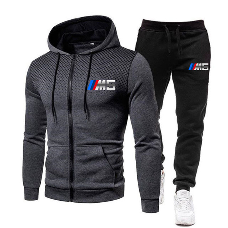 

2021 New Sportswear Brand Fashion Mens Autumn Winter Sets Trousers Hoodie Pullover Two-piece Jogging Suit M-3XL Casual Jacket