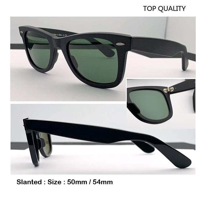 

Unisex Designer sloped inclined Sunglasses 54mm Oversized Retro Sun Glasses Women Men 50mm UV400 square slanted Shades gafas