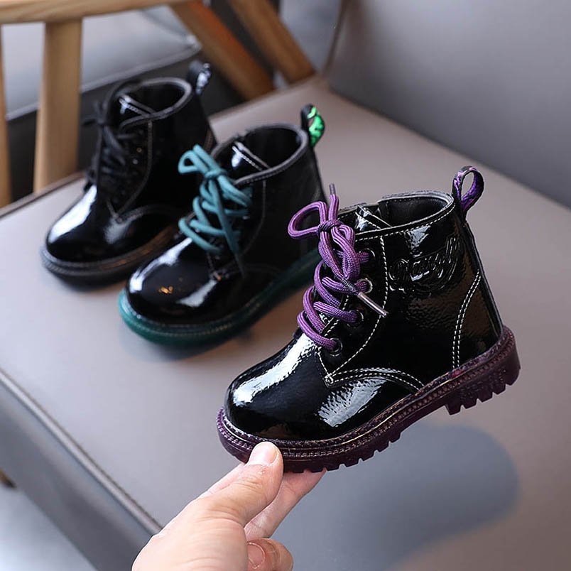 

Baby Boots Kids Shoes Girls Boys Ankle Boot Autumn Winter Warm Leather Infant Shoe Toddler Footwear Wear B7739, Purple