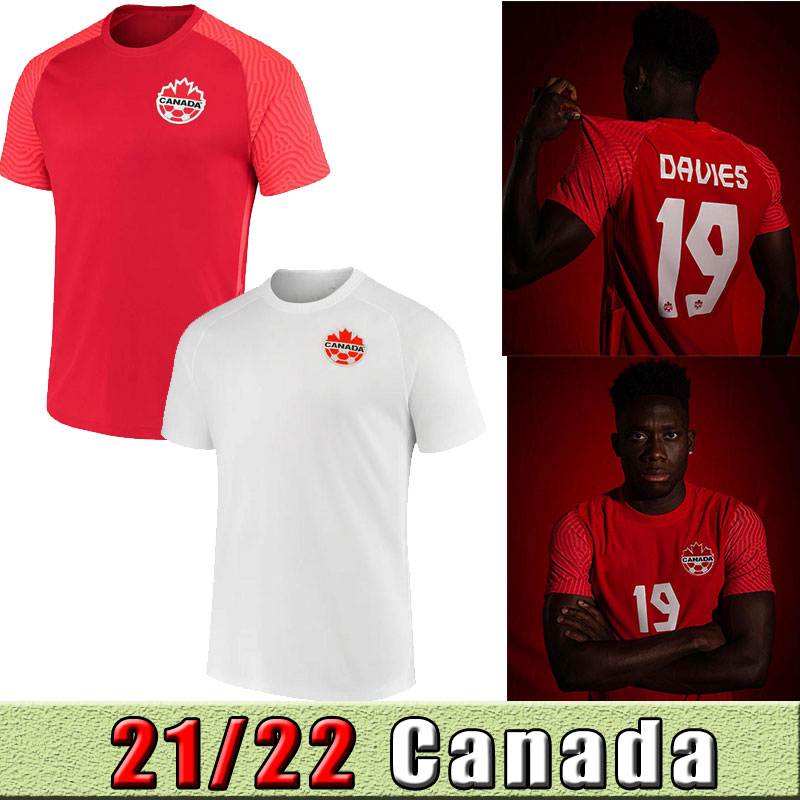 

21-22 Canada Soccer Jerseys national team Home Away Kits 2021 2022 DAVIES DAVID LARIN CAVALLINI LARYEA MILLAR HOILETT Men jersey football shirts S-2XL