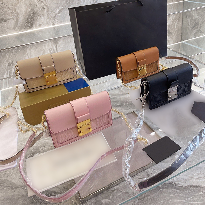 

Designer Luxury shoulder Cross Body mini Crossbody Bags Fashion brand leather high-quality 4 Different colors With original box size 20-5-16 cm, Black