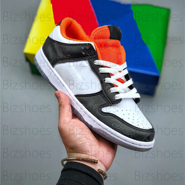 

Halloween Dunks Low PRM Causual Shoes Sail Starfish Black Orange Outdoor Running Sneaker, 01