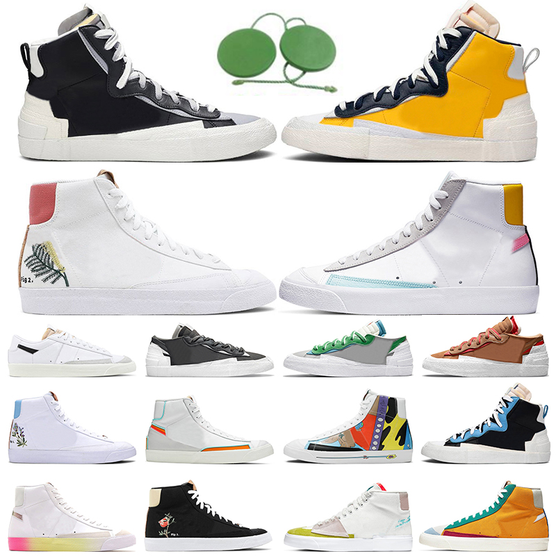 

blazer mid 77 vintage men women running shoes Habanero Red Have A Good Game Black Blue Maize Navy Pomegranate Iron Grey Indigo womens, 20 black white