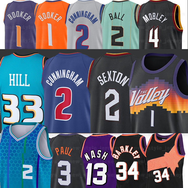 

Cade 2 Cunningham Basketball Jerseys LaMelo 2 Ball Evan 4 Mobley Devin 1 Booker Gordon 20 Collin 2 Sexton Jersey Charles 34 Barkley Steve 13 Nash, Men