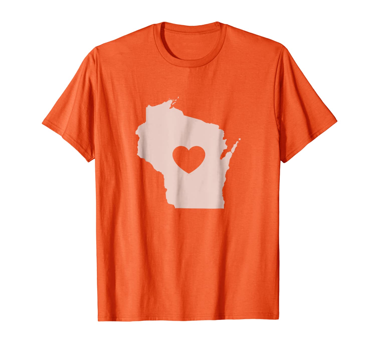 

the official wisconsin "love heart" t-shirt, White;black