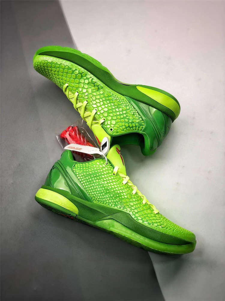 

2021 Released Authentic Christmas 6 Protro Grinch Mamba Green Apple/Volt-Crimson-Black Man Outdoor Shoes Sports Sneakers With Box, Customize