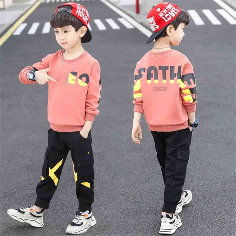 

Boys' Autumn suit big boys' sweater 2021 autumn new sports children's two-piece set fashion