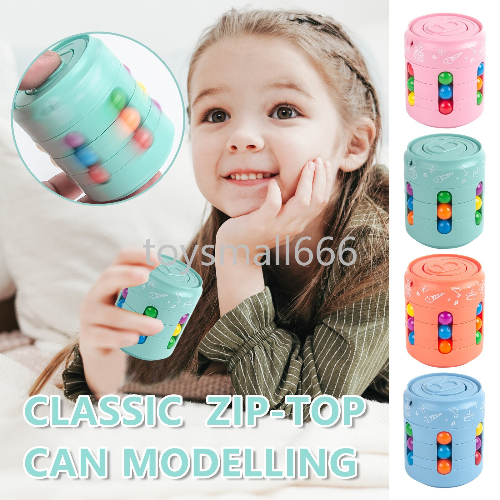 

Children's New Magic Spinning Bean Rotating Can Gyro Fingertips Stress Relief Game Wooden Magic Bean Iq Spel Decompression Toy
