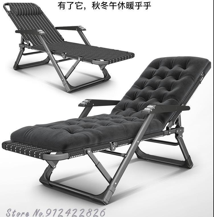 

Camp Furniture Recliner Folding Lunch Break Siesta Chair Office Backrest Lazy Sofa Home Balcony Leisure Beach Bed