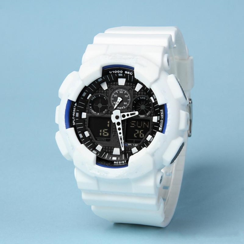 Iced Out Watch Sports Quartz Digital Men's Watch Automatic Hand Lift Light Waterproof World Time Full Function LED All Hands Operable 100 Se