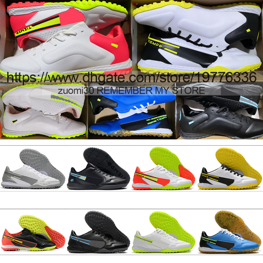 

Send With Bag Football Boots Tiempo Legend IX 9 Pro TF IC Soccer Shoes For Mens Indoor Turf Cleats White Orange Silver Yellow Black Blue botas de futbol Size EUR39-46