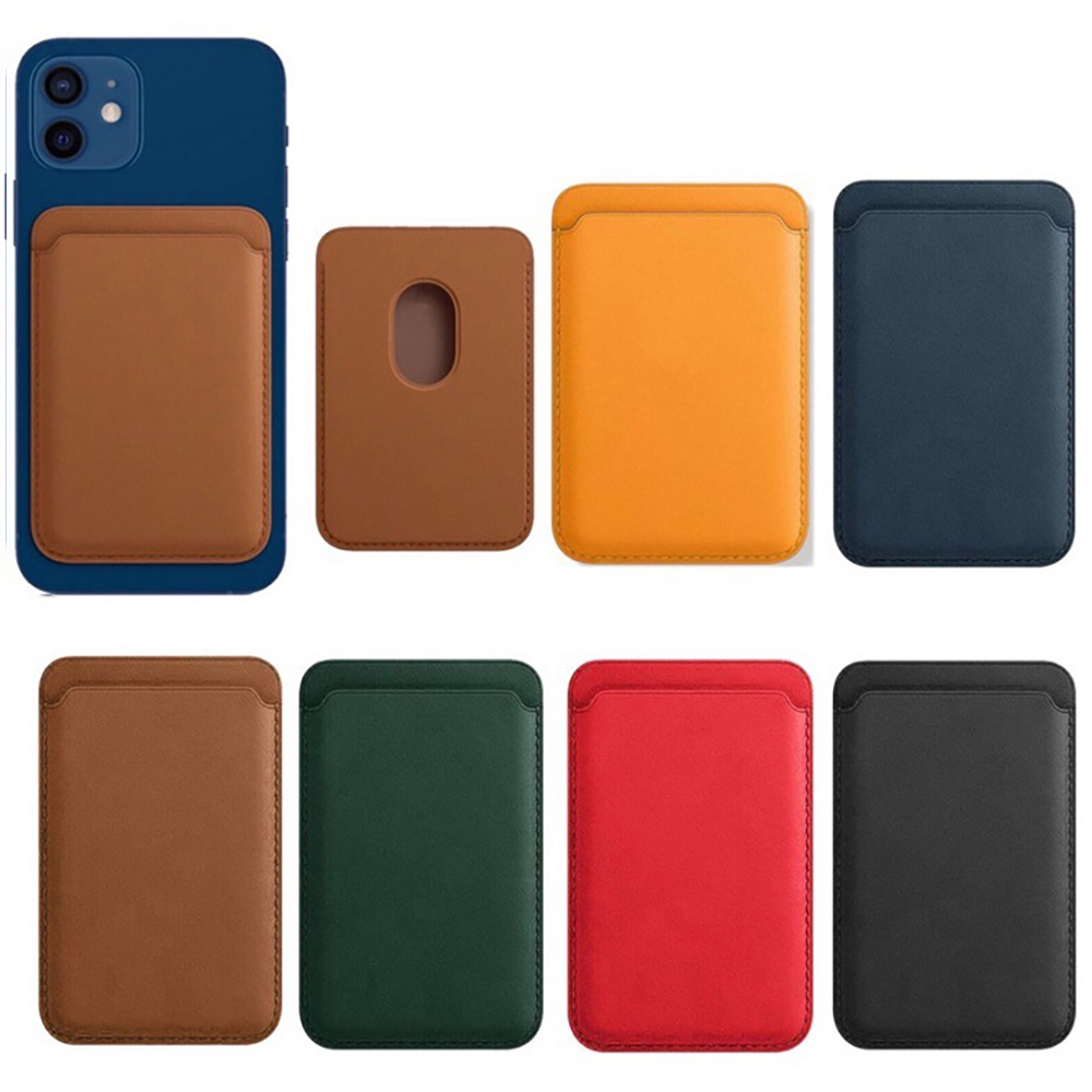 

luxury Card Bag Magsafing Magnetic Leather Wallet Cards Pocker Holder For IPhone 12 Pro Max Mini Magsafe Case Smartphone, Mixed colors