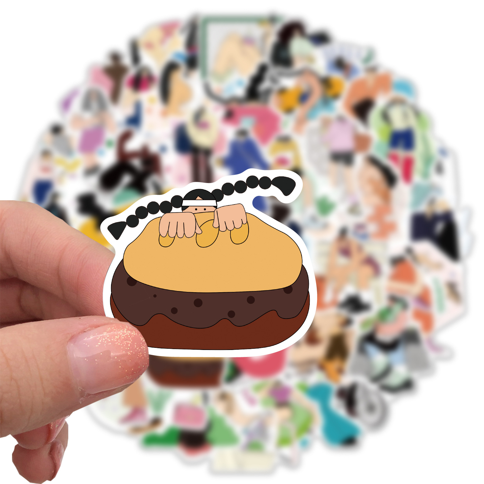 

50 PCS Mixed Graffiti skateboard Stickers Flat style girl For Car Laptop Fridge Helmet Pad Bicycle Bike Motorcycle PS4 book Guitar Pvc Decal, Multi colors